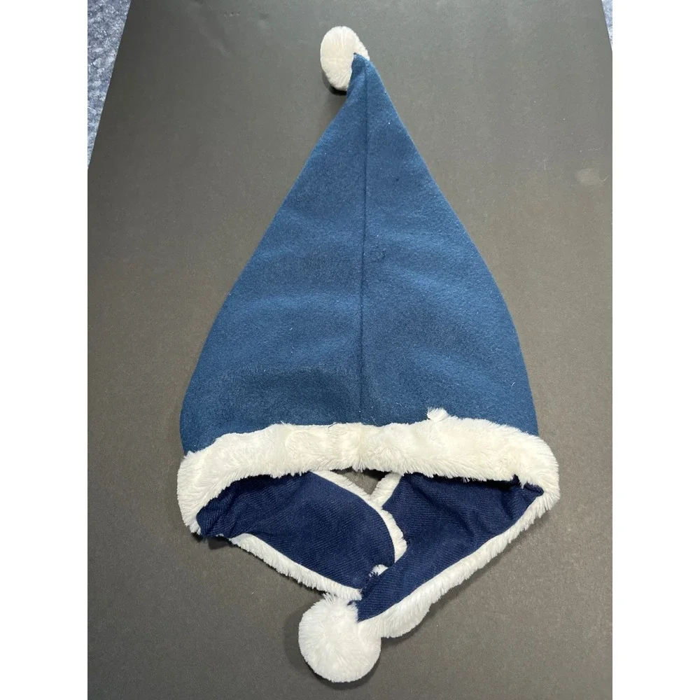Chicago Bears NFL Forever Collectibles Fleece Trapper PomPom Santa Hat Navy Blue